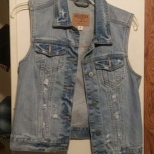 Hollister nwot Blue jean vest